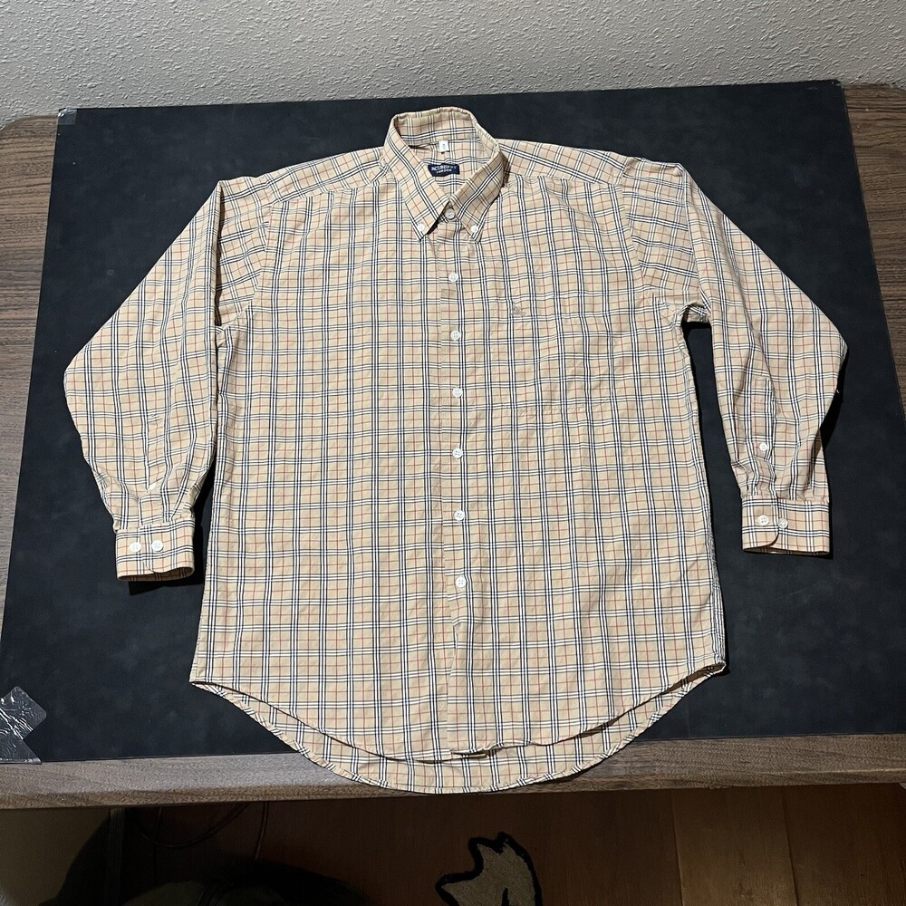 Burberry Prosum Nova Check Shirt All Over Print Archive Cotton Check Vintage 90s
